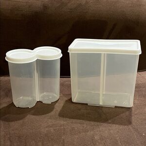 White Plastic Food Storage Container Set